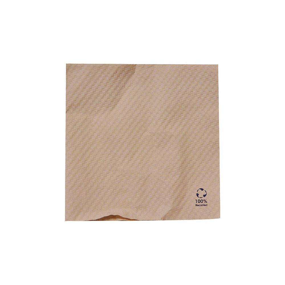 Serviette papier recyclé 1 pli marron 30 x 30cm