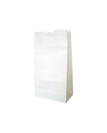 Sac SOS papier kraft blanc 60 g/m² 18 x 11 x 34 cm