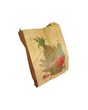 Sac à fruits kraft brun décoré 2 kg