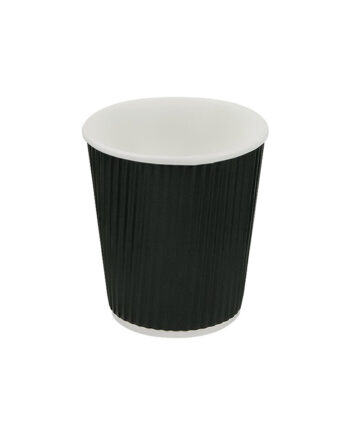 Gobelet carton ondulé noir 17 cl double paroi avec couché PE