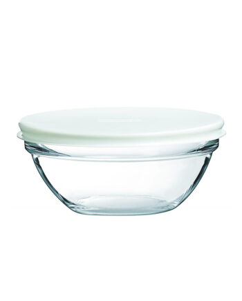 Saladier Arcoroc verre trempé 1100 ml avec couvercle