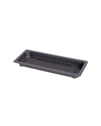 Plat sushi argent rectangulaire RPET 171 x 91 x 20 mm