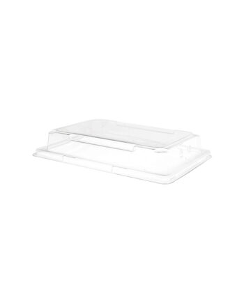 Couvercle rectangulaire RPET transparent pour plat sushi 3050030/C2