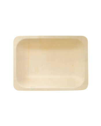 Assiette rectangulaire bois 195 x 140 x 30 mm