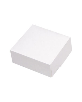 Boîte pâtissière carrée carton blanche 110 x 110 x 40 mm