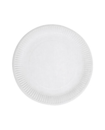 Assiette ronde carton blanche Ø 230 mm