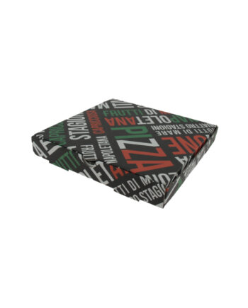 Boîte pizza carton décor passe-partout 200 x 200 x 30 mm