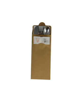 Kit couverts inox 6 en 1 (couteau, fourchette, cuillère, serviette, sel, poivre)