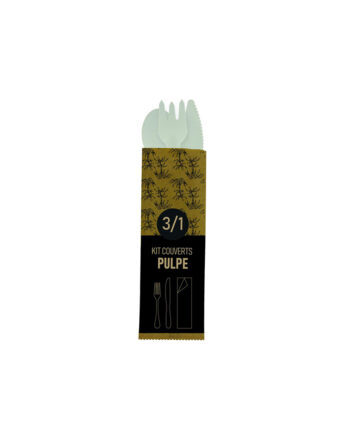 Kit couverts pulpe 3 en 1 (couteau, fourchette, cuillère)