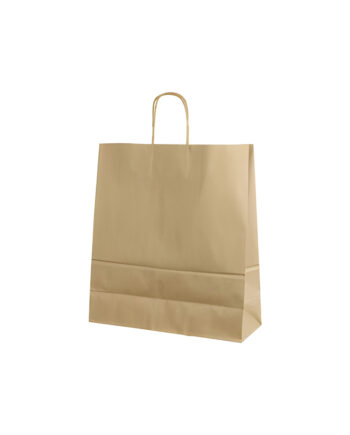 Sac cabas kraft brun poignées torsadées 35 x 14 x 44 cm