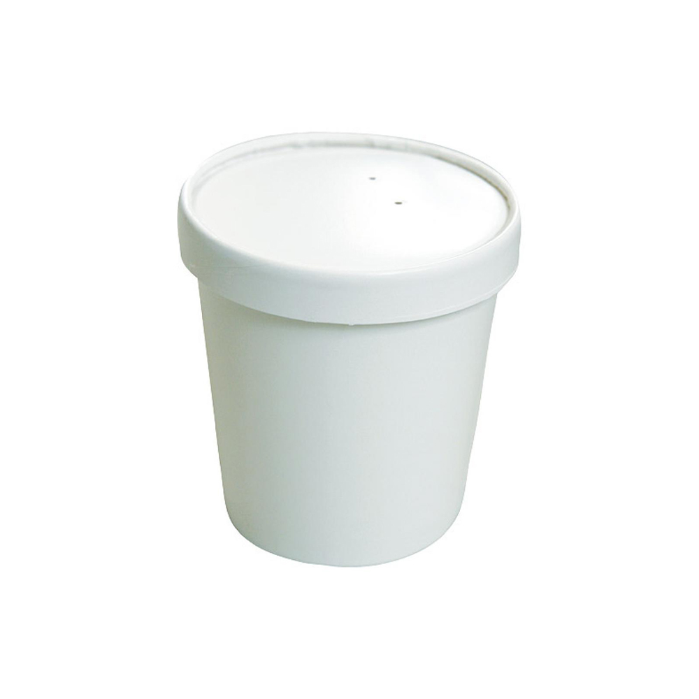 Pot à soupe carton renforcé avec son couvercle 480 ml 16 oz