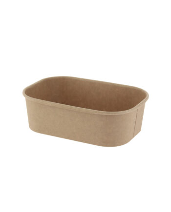 Barquette ovale kraft couché PE 750 ml