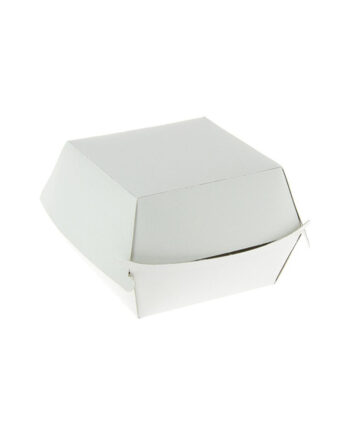 Boîte hamburger carton blanc 100 x 100 x 80 mm