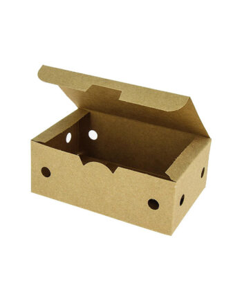 Boîte "Take Away" rectangulaire carton kraft brun