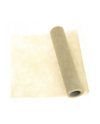 Chemin de table polytulle haute qualité ivoire 30 cm x 10 m