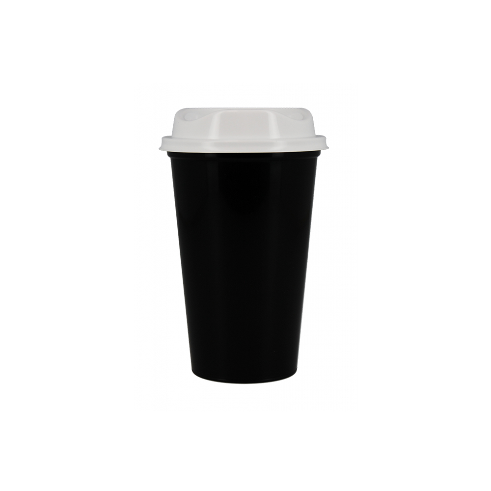 Gobelet mug réutilisable PP noir 480 ml - 16 oz