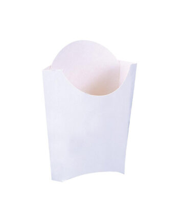 Pochette à frites Grand Modèle carton blanc ingraissable 160 g
