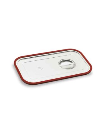 Couvercle à joint inox 18/0 pour bac GN 1/4