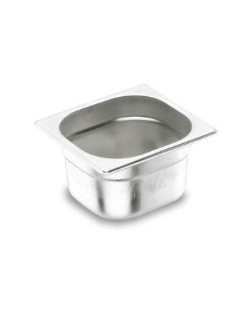 Bac GN 1/6 en inox 18/10 176 x 162 x 100 mm